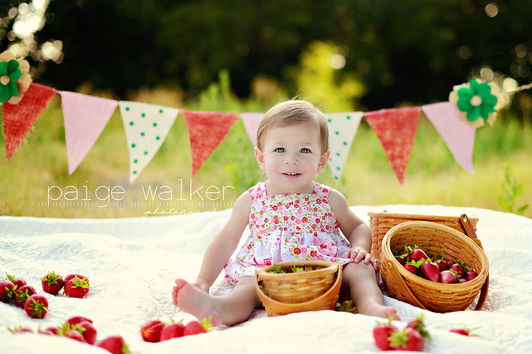 strawberry baby photoshoot