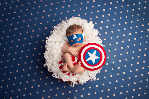 baby superhero photoshoot