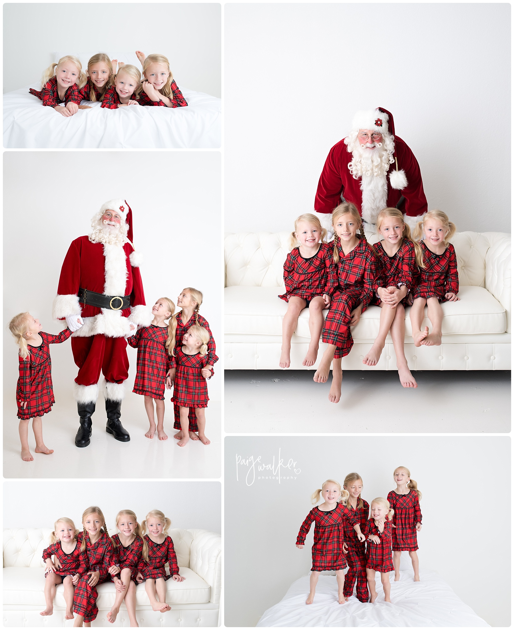 four sisters excited to see santa