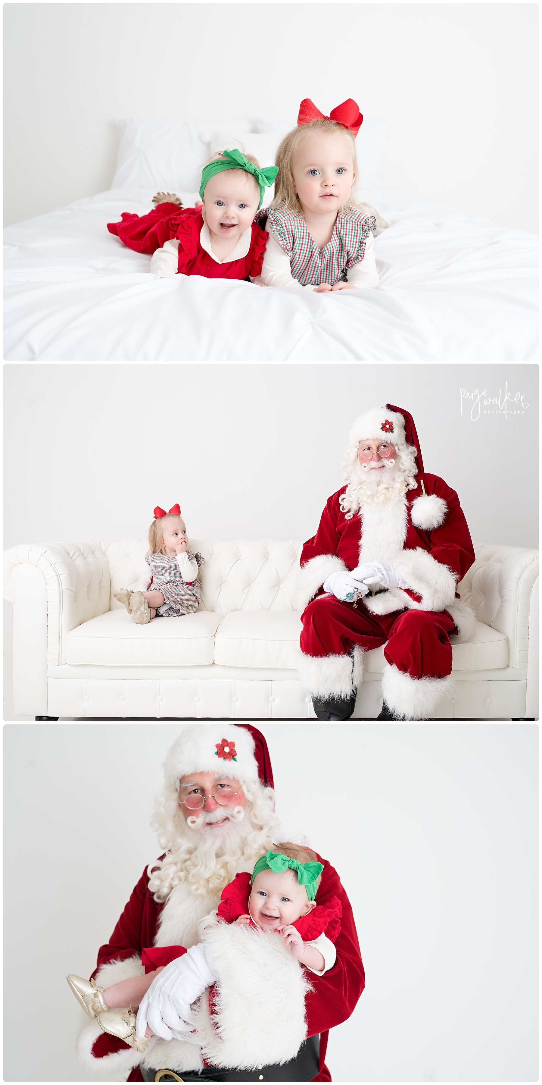 little girl being scared of santa