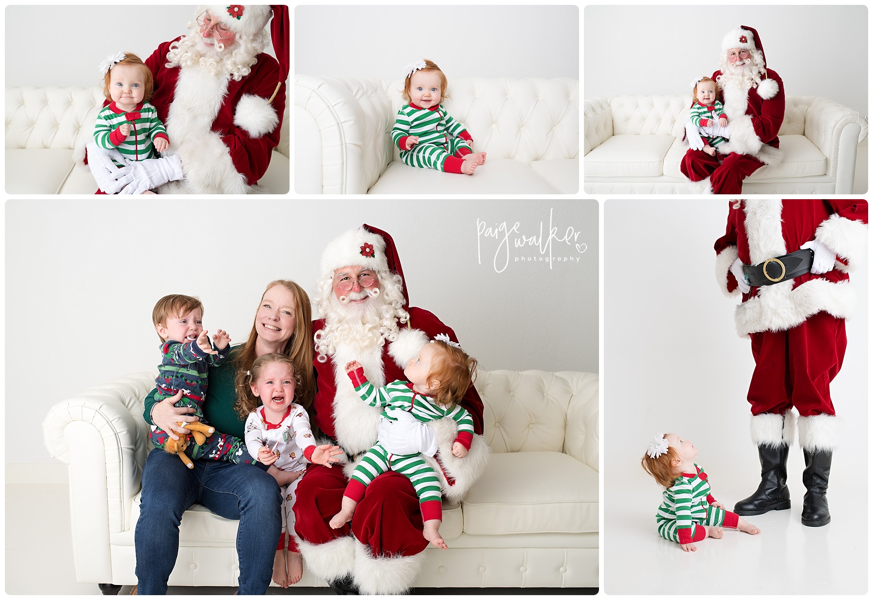 twins terrified of santa while little girl loves him