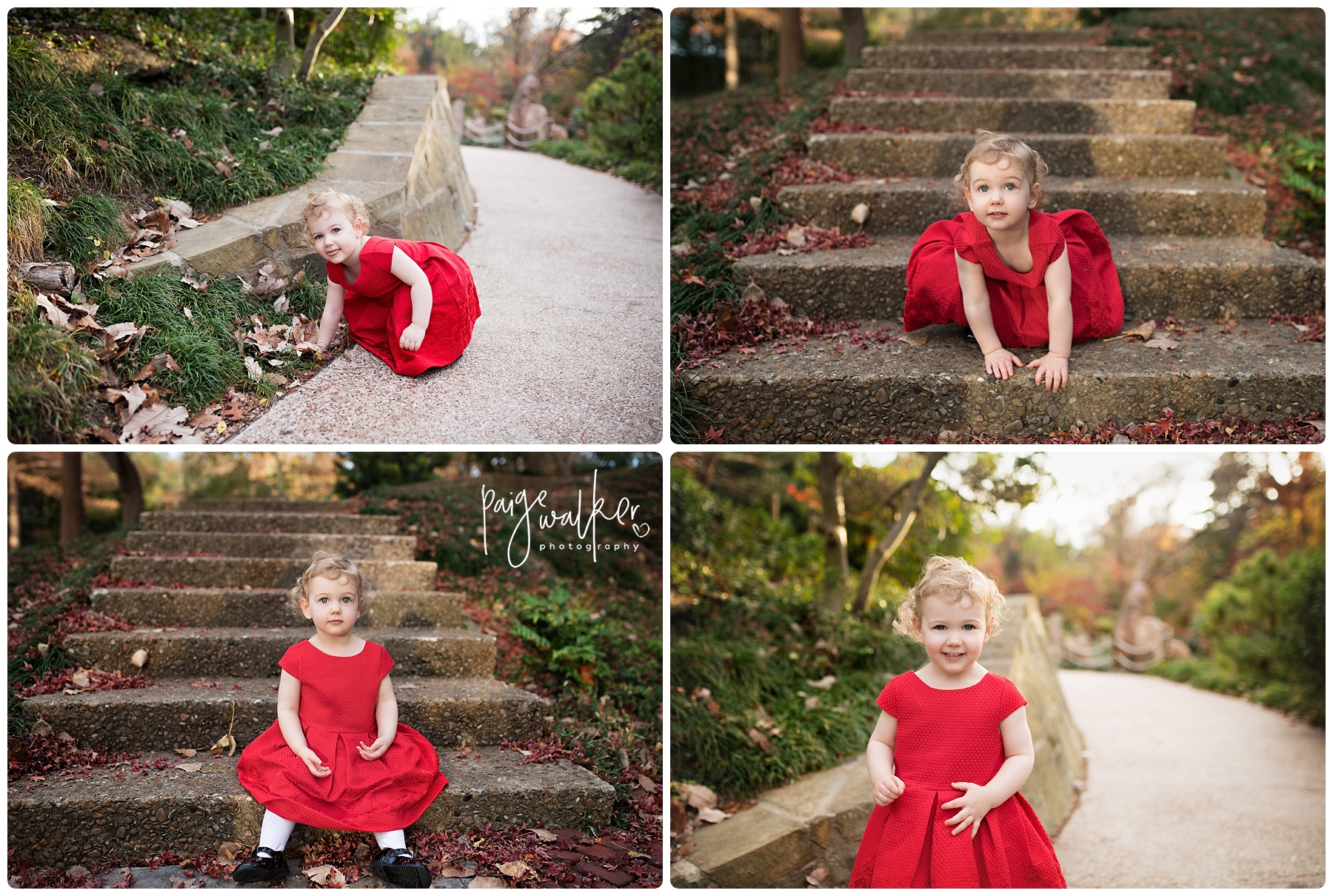 little girl sitting in on steps