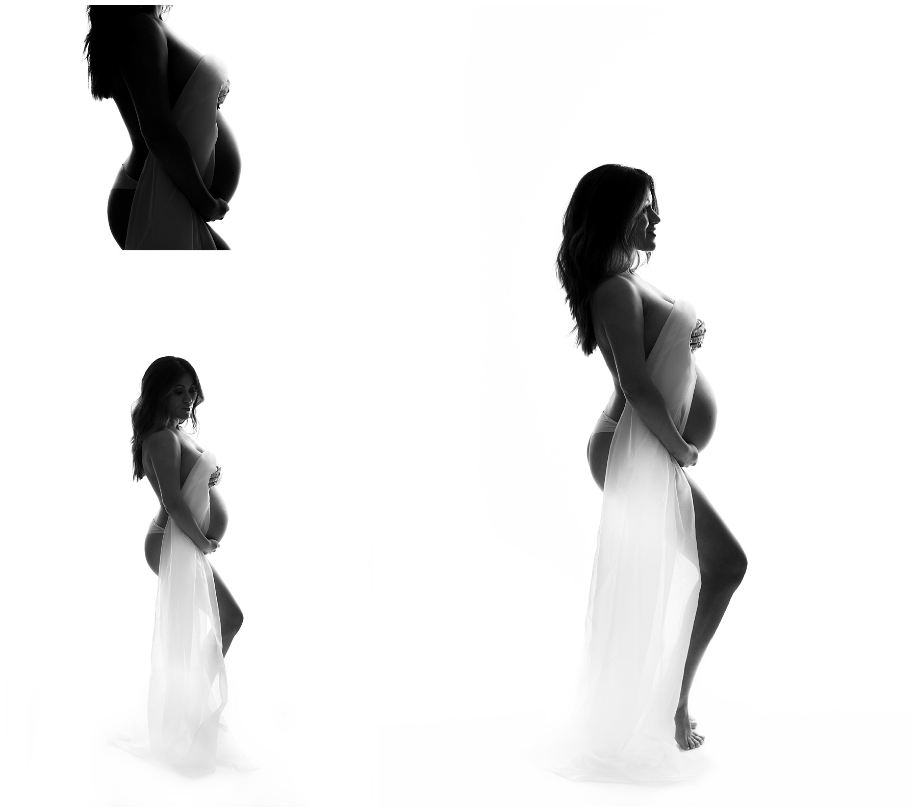 mom to be in a silhouette