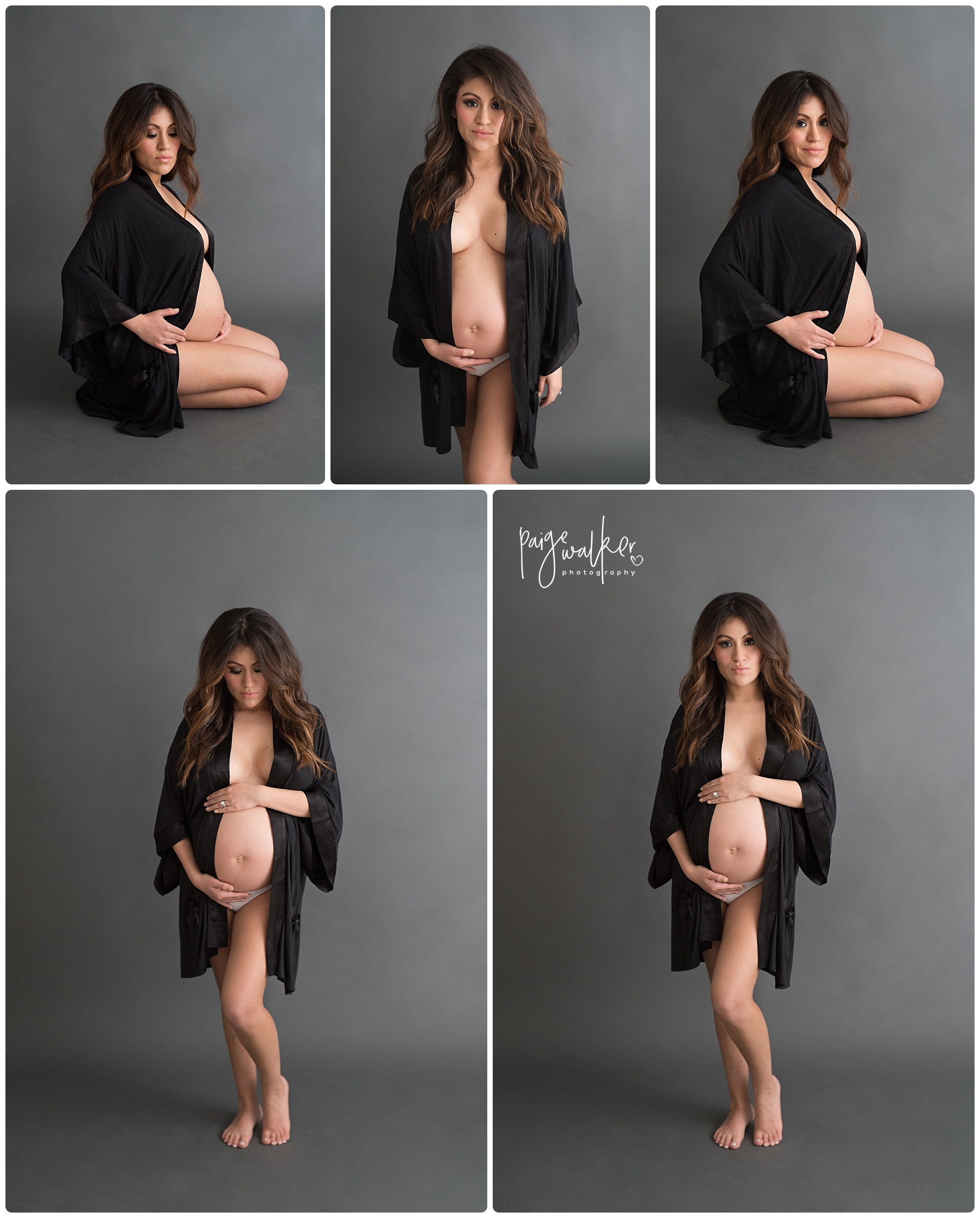 mom to be doing a boudoir maternity session