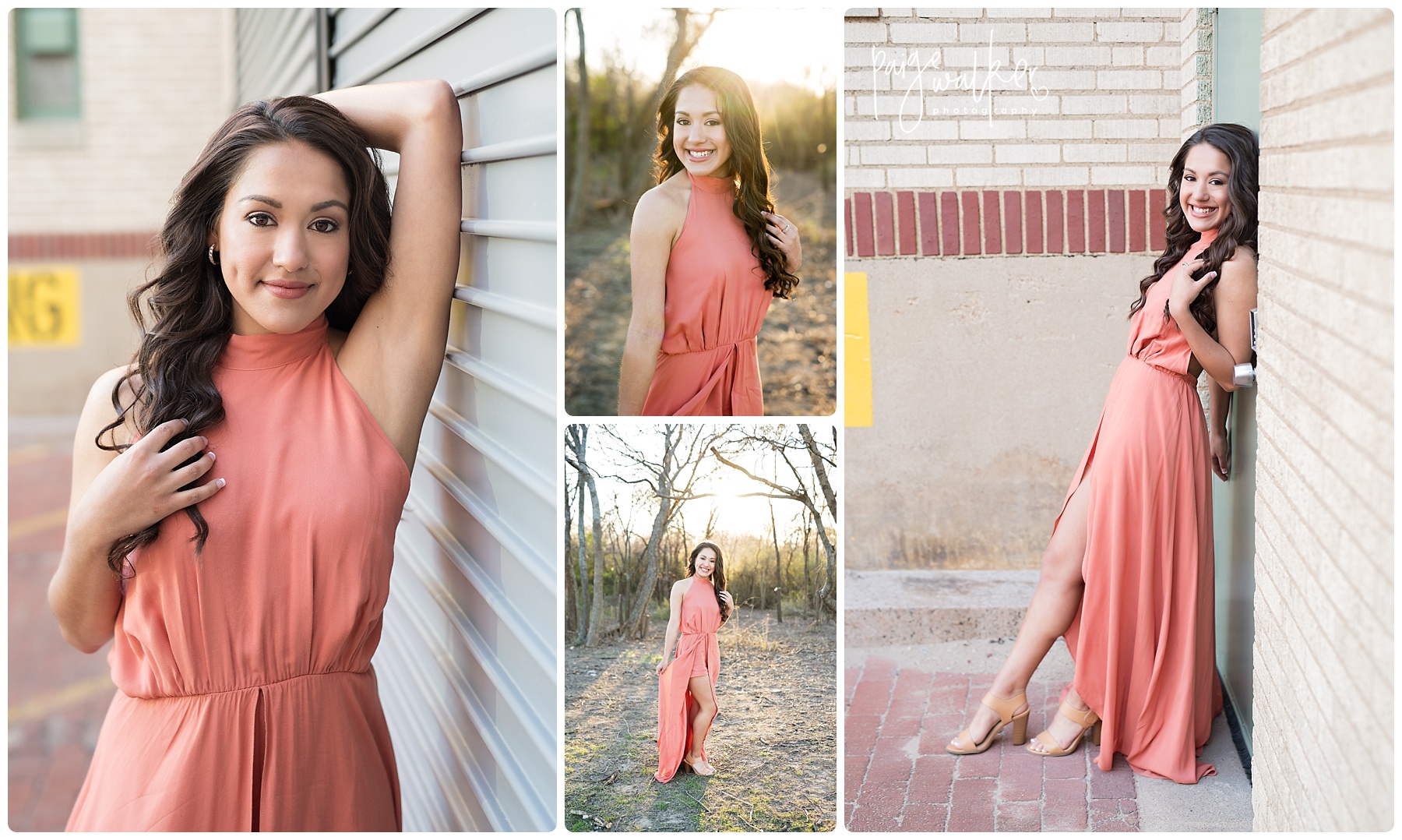 senior girl in a pink dress