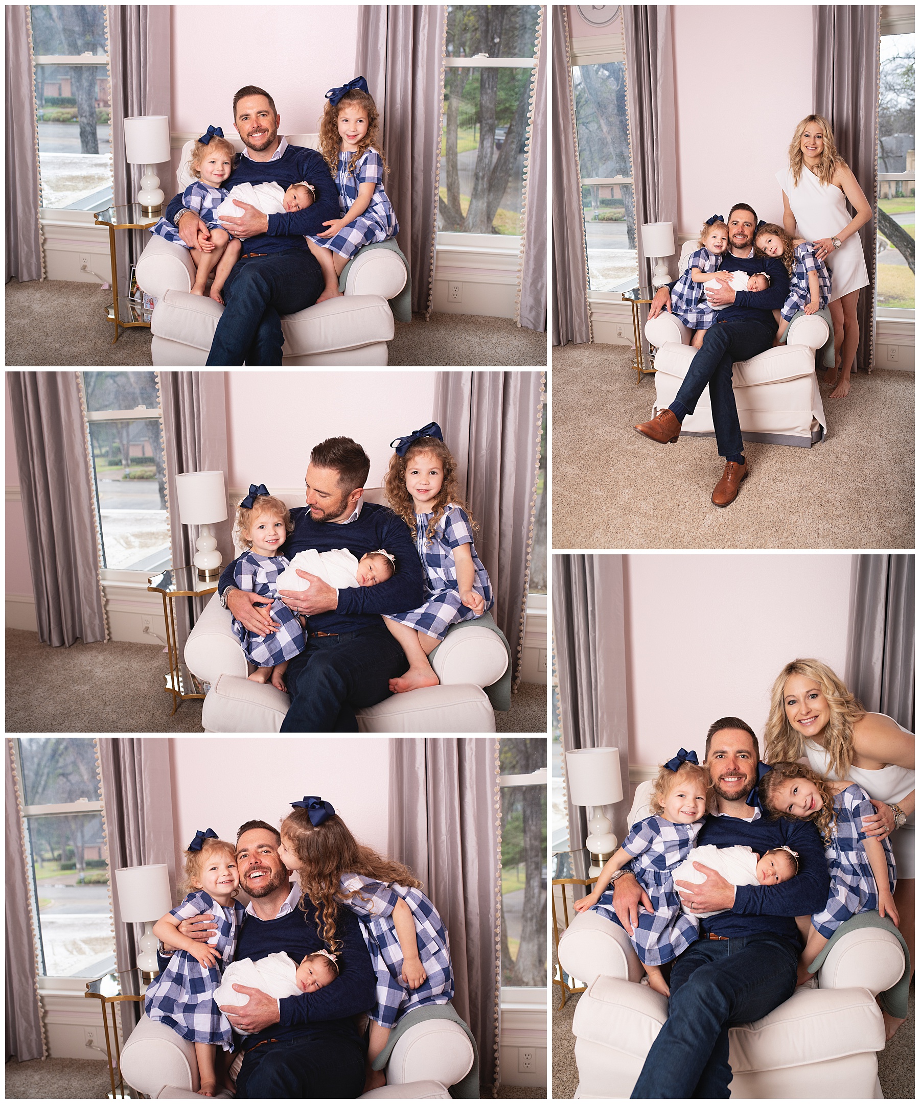 in home newborn family photo session