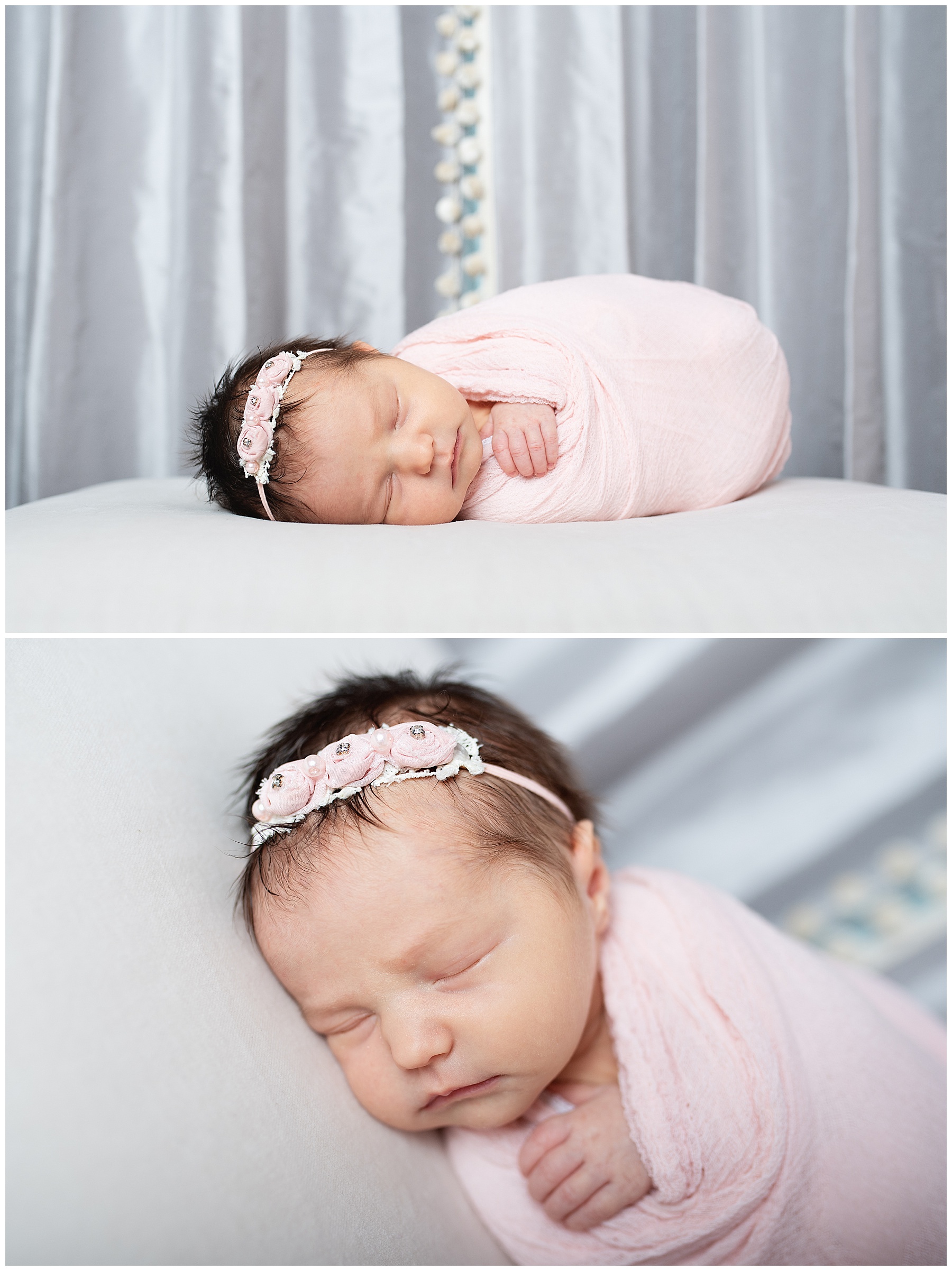 newborn girl photography in home