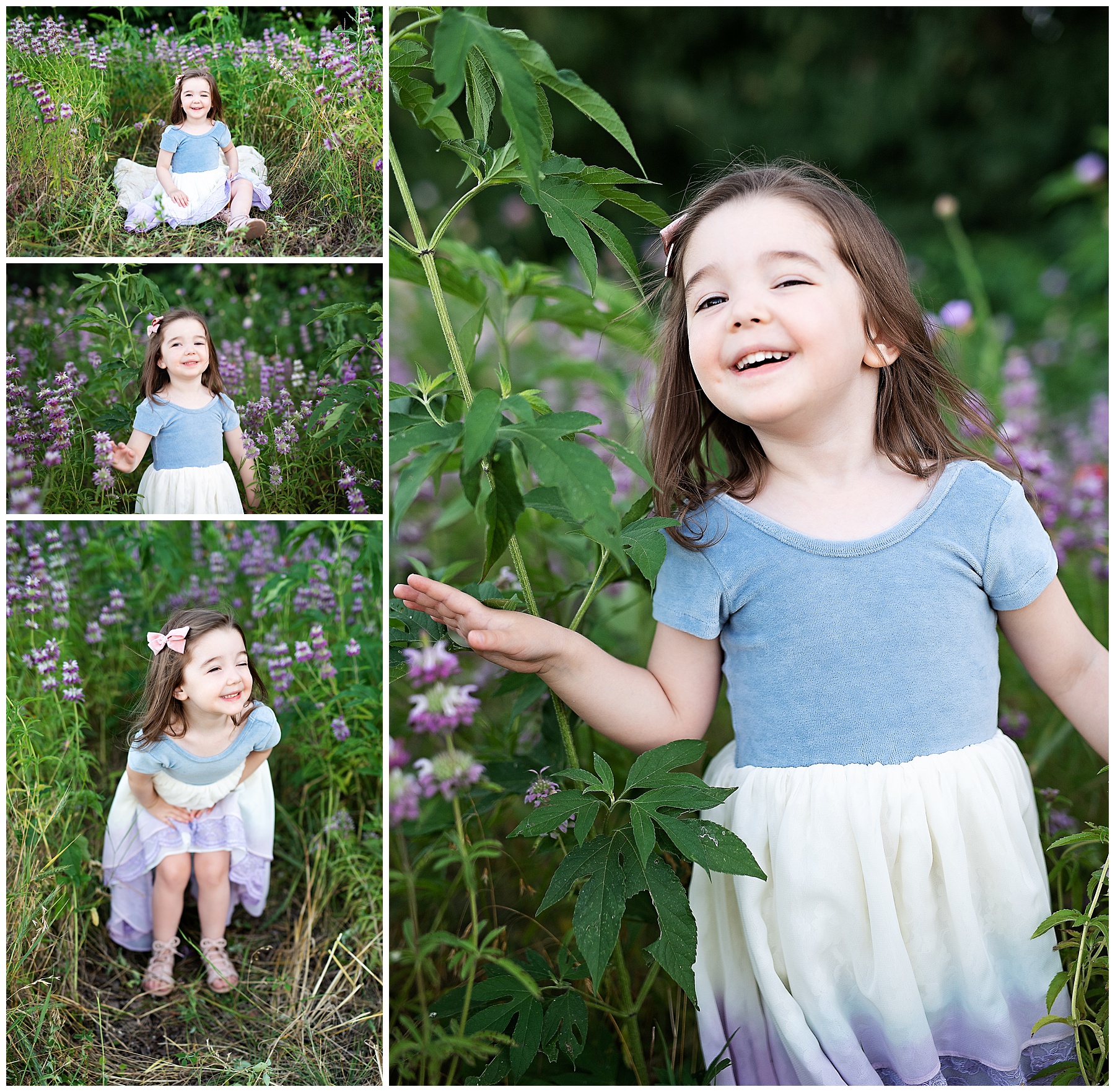playing in the wildflowers