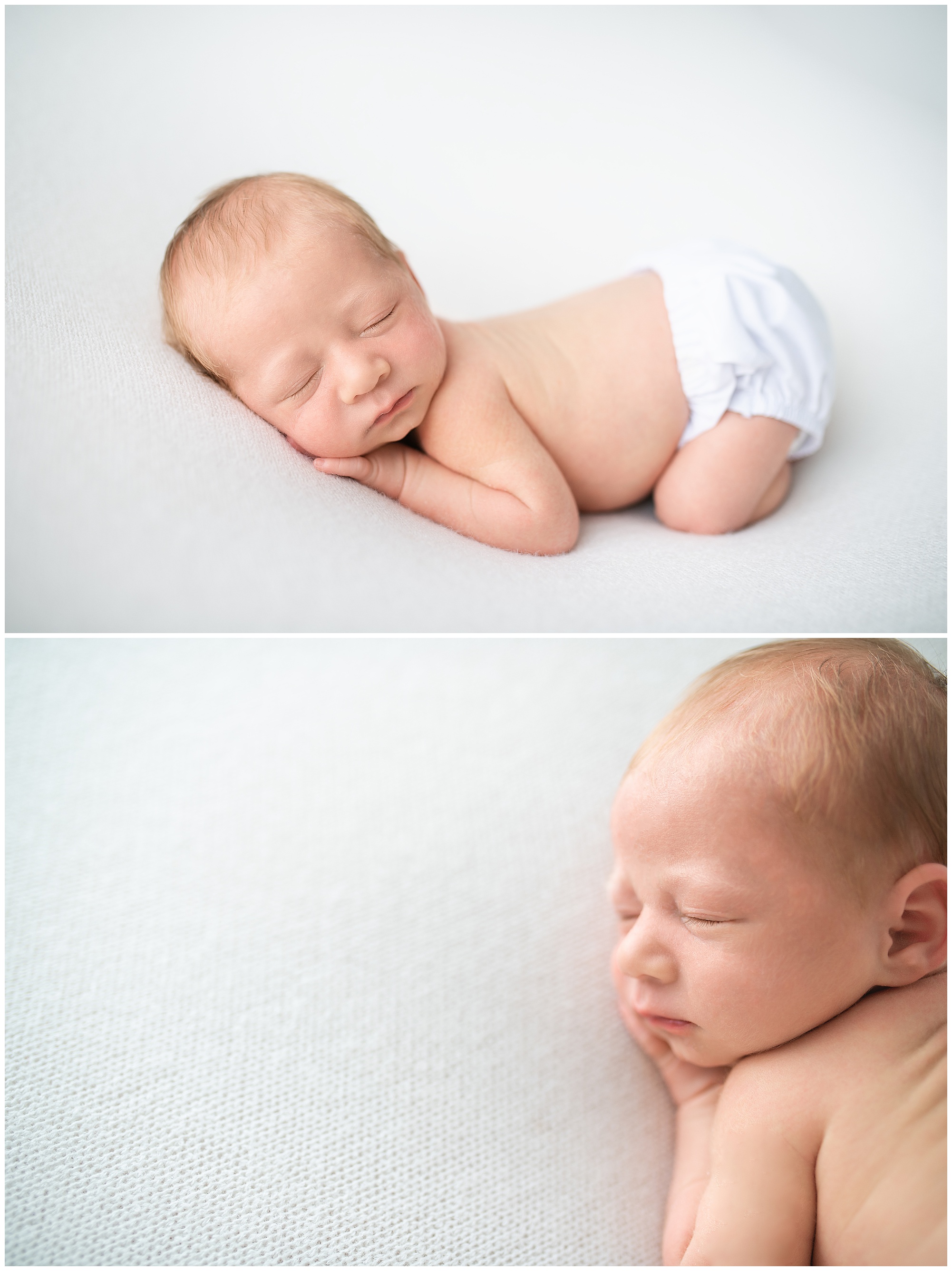 newborn laying peacefully during his newborn photos