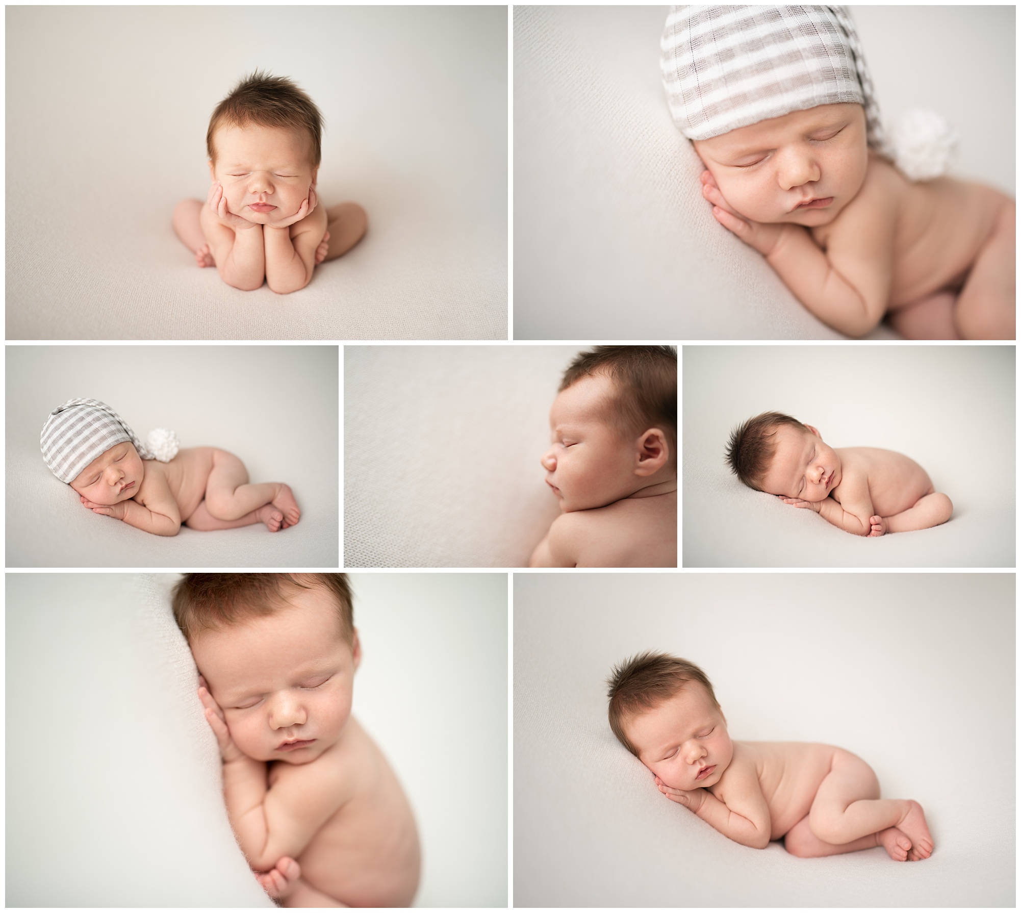newborn boy laying in the froggy pose during his newborn photo session