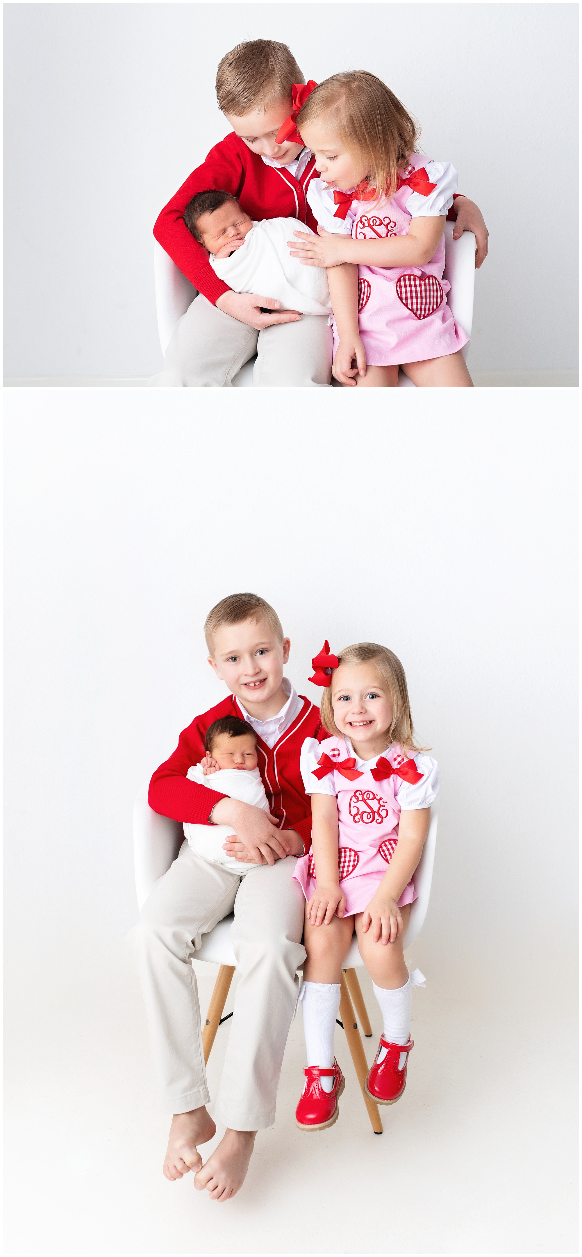 baby brothers first valentines day pictures