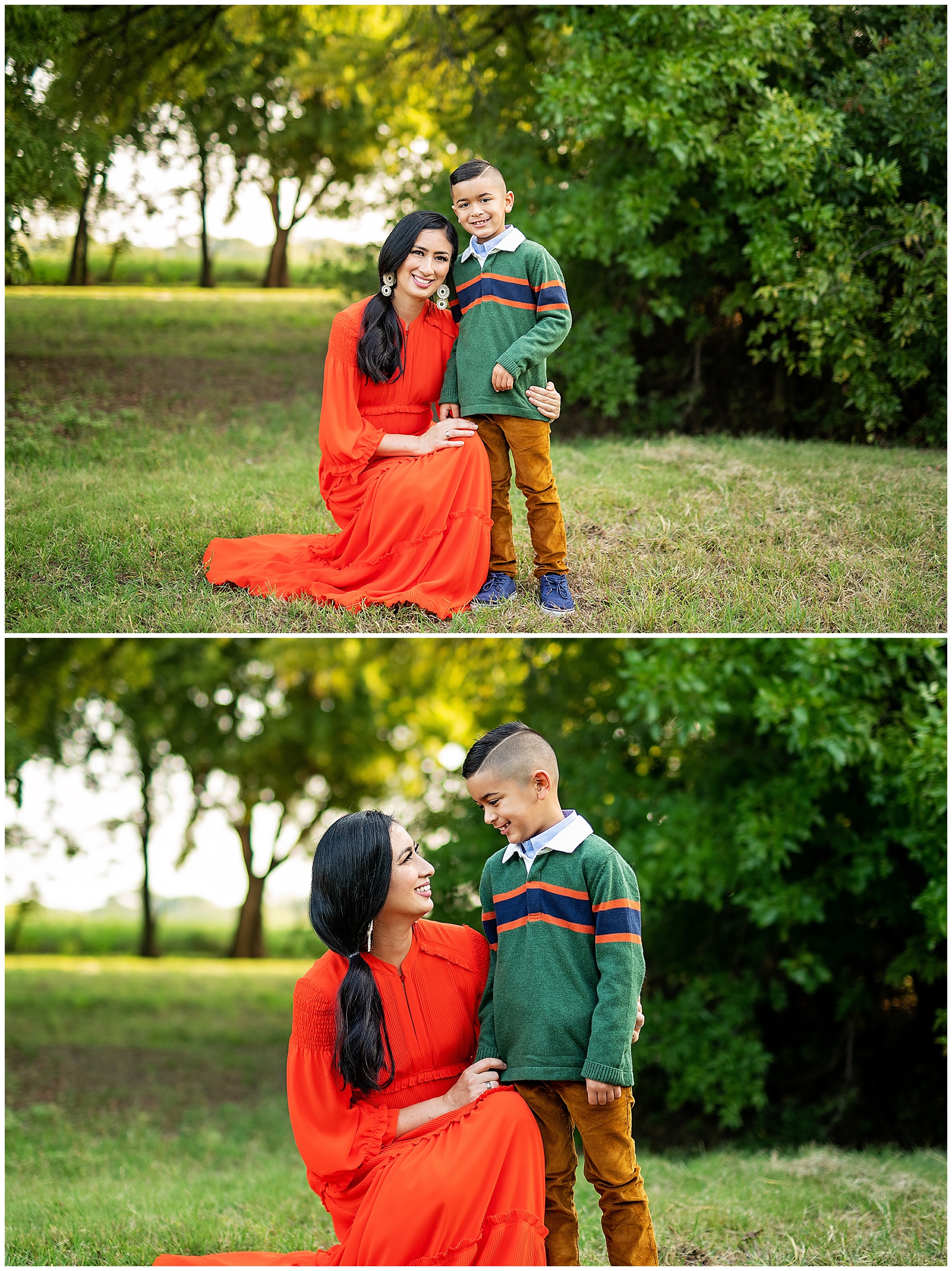 mom and her oldest son together for photos