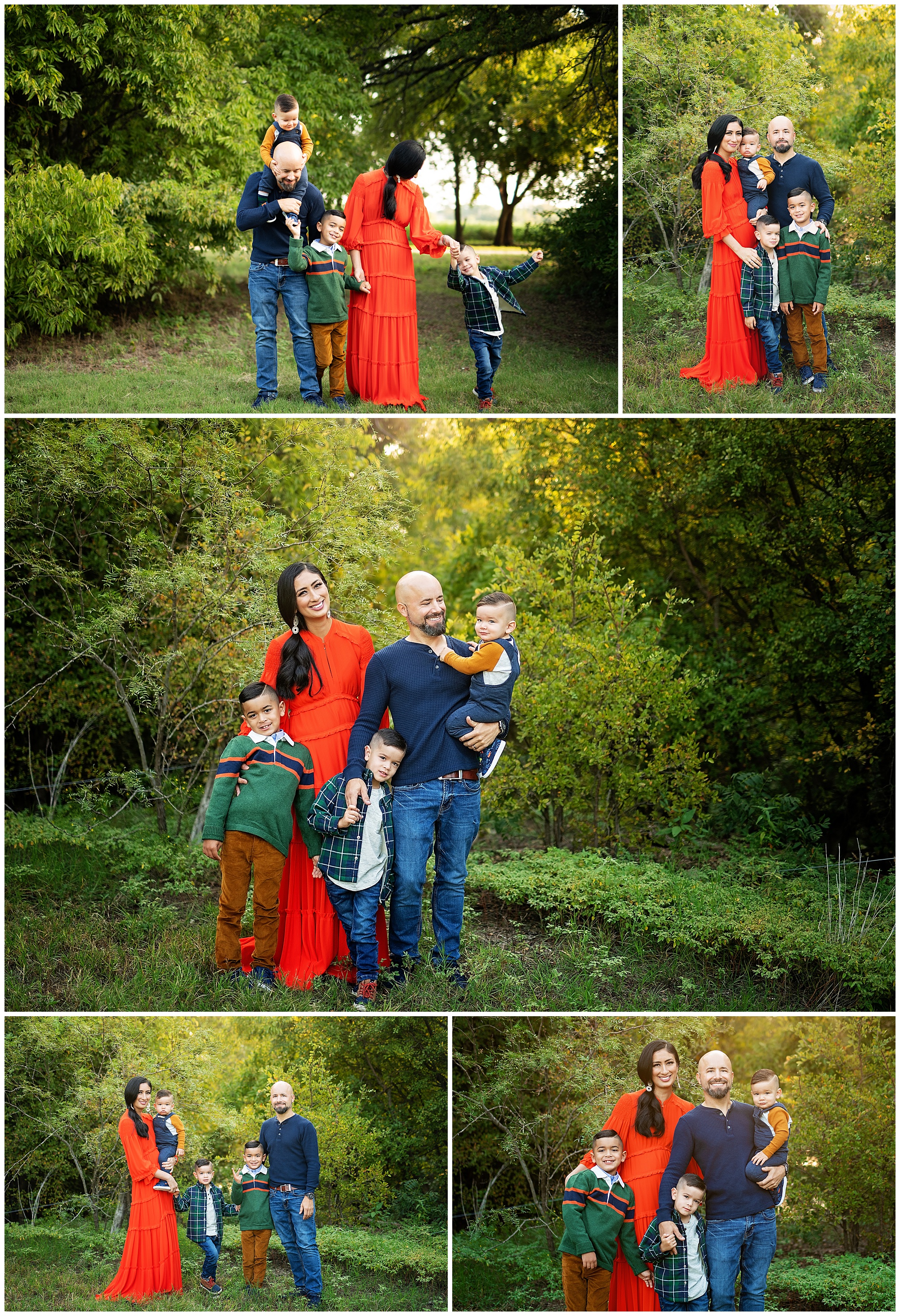 wild family of five for their holiday card photo session