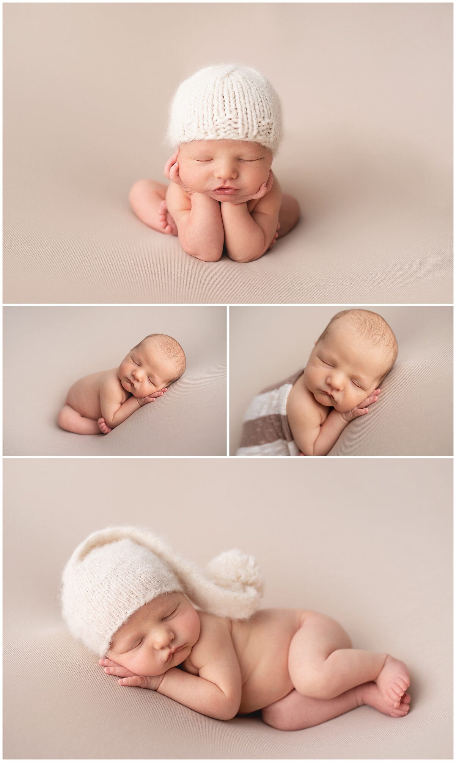 newborn boy in the froggy pose during his photo session