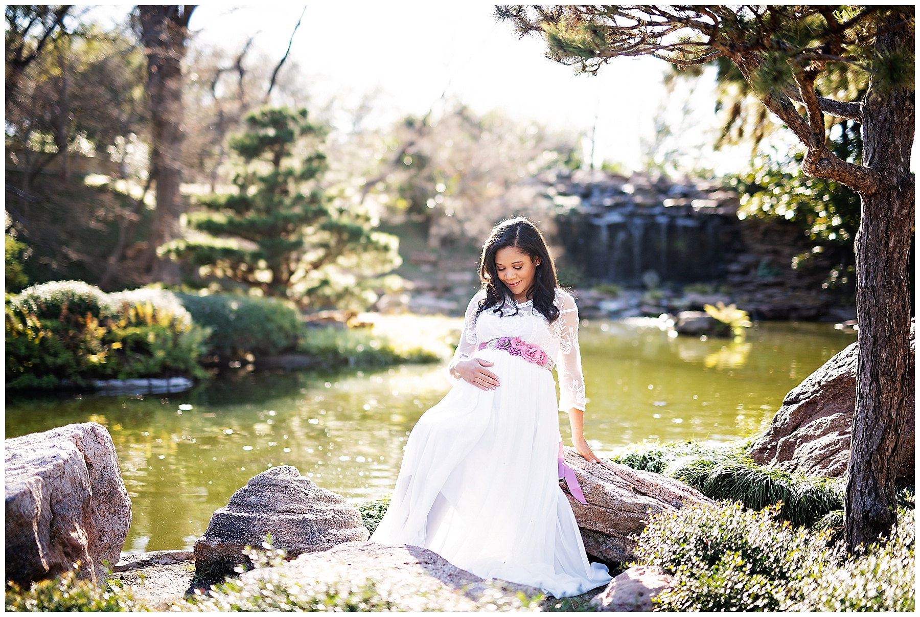 maternity photos japanese gardens