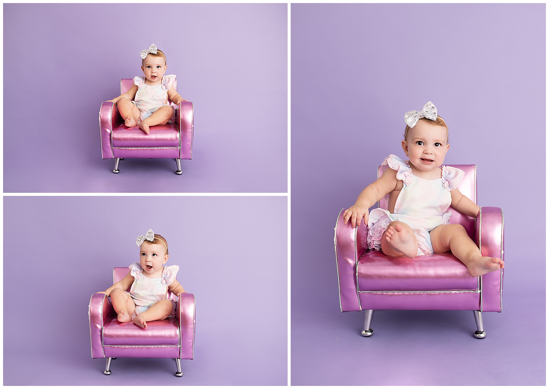 hot pink chair for the one year old little girl