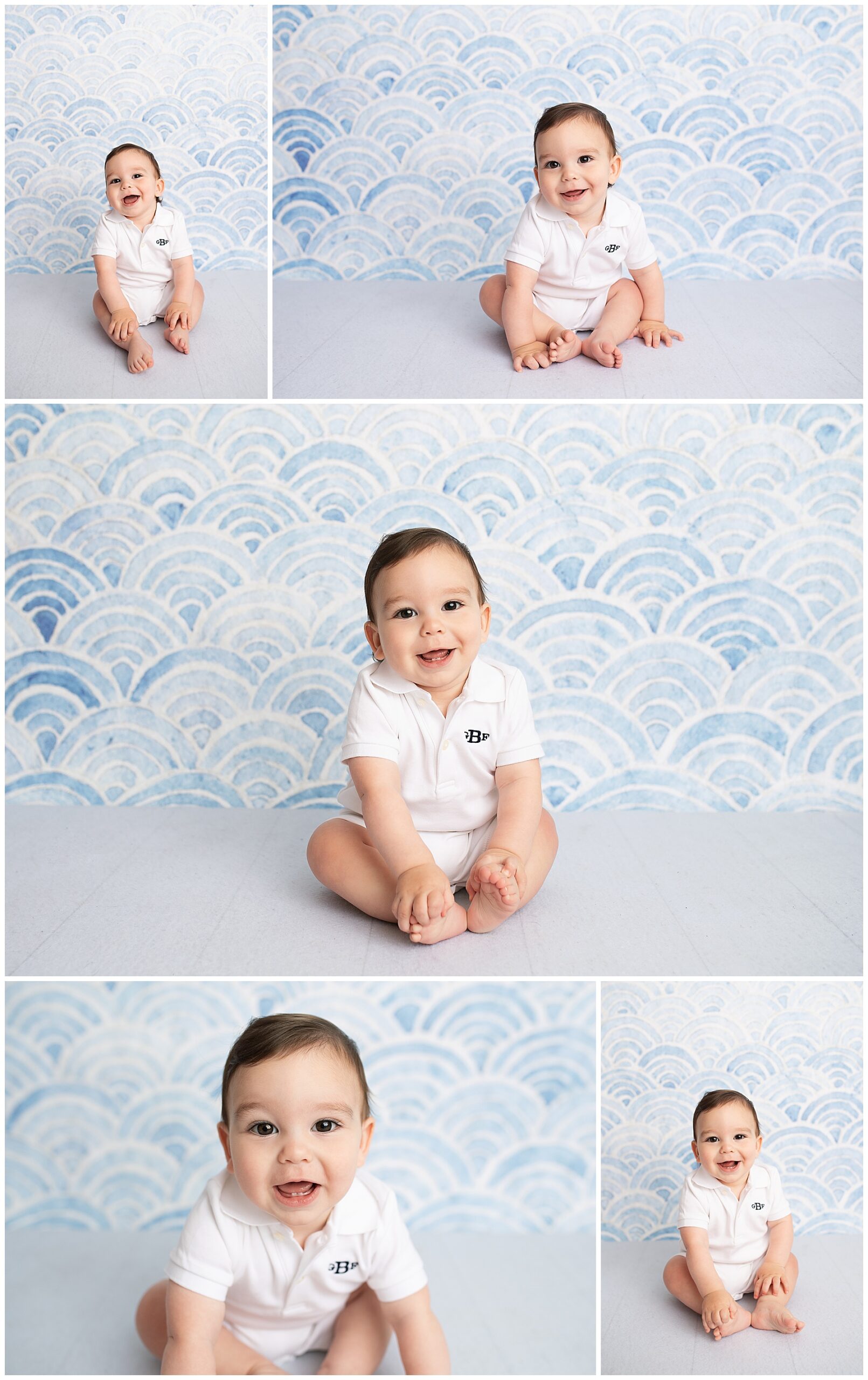 happy baby boy smiling for his photo session