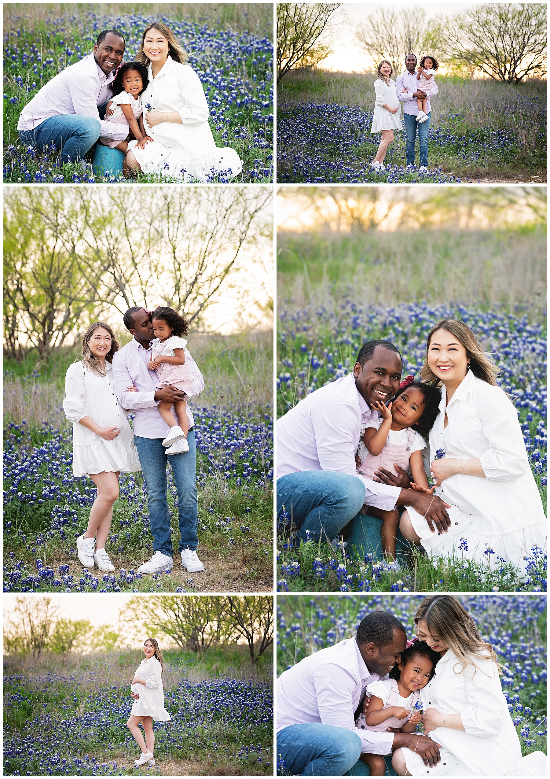 soon to be family of four in the bluebonnets